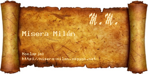Misera Milán névjegykártya