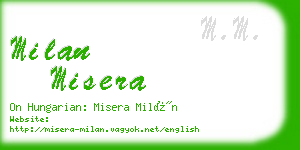 milan misera business card